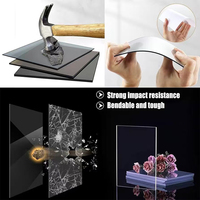 Plaque de toiture transparente en PC de haute qualité 0,5 mm, résistante aux UV, ondulée, étanche, découpe facile, design moderne, 810 mm x 8 mm, A4, Melic