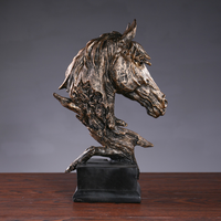 Artisanat créatif américain en résine en forme de tête de cheval, accessoires de décoration transfrontaliers pour la maison, le bureau, le salon, le bar, l'entrée, modèle de Noël SM