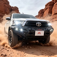 MTNTOPCN Desain Baru Bumper Depan untuk Truk Baja Berkualitas Tinggi dengan Lubang Sensor Park Assist yang Dapat Dipasang Cocok untuk Hilux 2021-2025