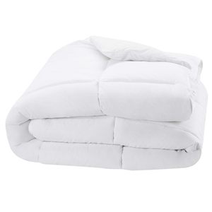 Couette Blanche 240gsm Motif Carré Queen Size Hôtel Couette Insert 100% Microfibre Remplissage Couette - Product Image 2