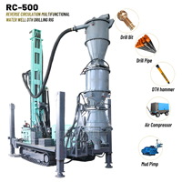 Foreuse RC avec générateur DTH marteau supporté perceuse RC500 système de circulation inverse plate-forme de forage multi-terrain