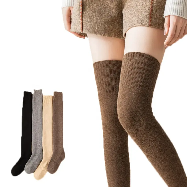 Wholesale Cashmere Socks Women Stockings Thick Winter Warm Long Fleece Socks Comfy Thermal Merino Wool Socks Women