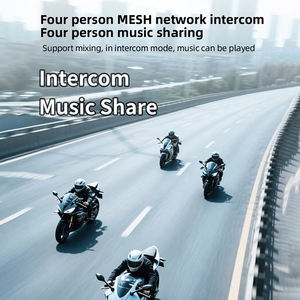 K16 4ผู้ขับขี่รถจักรยานยนต์หูฟังตาข่ายกลุ่มหมวกกันน็อคอินเตอร์คอมไร้สายชุดหูฟังสำหรับพูดคุยเพลงวิทยุเอฟเอ็ม IP65กันน้ำ - Product Image 3