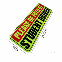 Autocollant magnétique réfléchissant SUNSIDE pour pare-chocs de voiture avec logo/emblème pour jeunes conducteurs - Usage unique