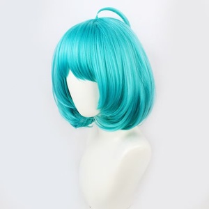 Peluca de Cabello Corto sin Pegamento CAI Wenji King Glory Cos de 12 Pulgadas, Ondulado Liso Sedoso, Línea de Cabello Natural, Fibra de Alta Temperatura, 120% de Densidad - Product Image 3