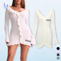 Nouvelle arrivée d'été licou blanc Maxi robes femmes en gros coton lin dos nu robe personnalisé printemps plage Crochet robe