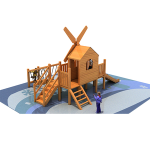 Parque Infantil de Madera para Niños, Castillo de Juegos al Aire Libre para el Hogar - Product Image 1