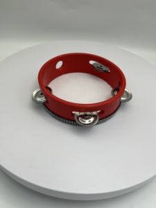 6 Inch Custom Logo Tambourine Handheld Percussion <b>Drum</b> with Metal Jingles - Orff Musical Instrument for Kids & Adults FactoryOEM - Product Image 4