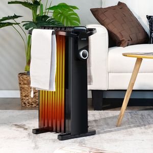 Radiateur à huile 1500W portable avec support pliable pour la maison ou le bureau - Product Image 4