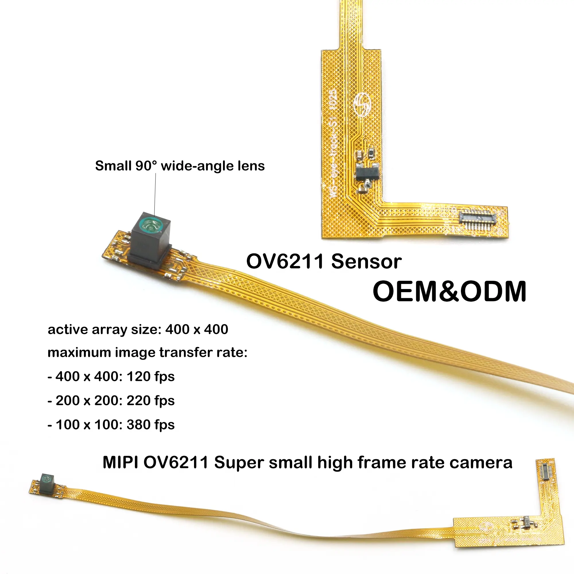 HZ OEM Low-Power OV6211 HD CMOS-Sensor 90 Grad Weitwinkel objektiv Mini Mipi Interface Kamera modul für VR Eye Tracking