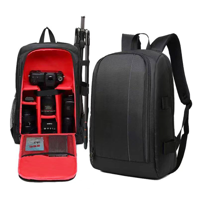 Multi Function Outdoor Waterproof Nylon Zipper Portable SLR Digital Camera Laptop Photography Backpack