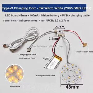 Módulo de Luz Nocturna LED de 5V con Control de Tres Colores/Colorido, Recargable, con Atenuación Táctil, Accesorio de Juguete, Placa de Iluminación - Product Image 5