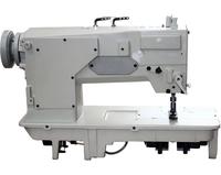Machine à coudre industrielle à double aiguille, à alimentation par entraînement rapide, à lit plat, pour cuir, modèle 872.