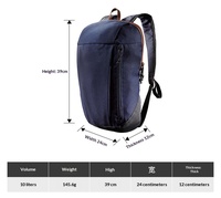 Sac à dos unisexe imperméable en nylon de style nouveau, fermeture éclair légère, capacité de 20 L, pour étudiants, voyages scolaires, sports, style coréen