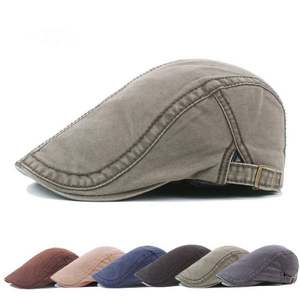 Casquette plate en coton délavé pour homme, style Ivy, idéale pour le sport et les tenues décontractées printanières et estivales, vente en gros - Product Image 1