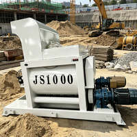 Bétonnière à double arbre à rotation forcée JS1000 |   Centrale de Béton Prête à l'Emploi Industrielle de 1000L, Machine de Malaxage