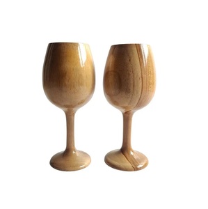 ไม้สักธรรมชาติไม้เบียร์แก้วไม้ดื่มแก้วผลิตภัณฑ์ขายร้อนไม้แก้วที่ทำด้วยมือสำหรับบ้านโรงแรมและร้านอาหาร - Product Image 1