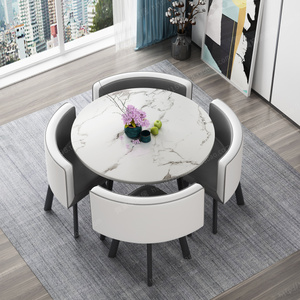 Ensemble de table à manger moderne et classique avec 4 chaises, idéal pour la salle à manger, vente en gros - Product Image 3