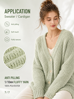 100% Polyester Dyed Fluffy Fancy Yarn 10NM Anti-Pilling Eco-Friendly for Sweater Scarf Hat and Winter Knitwear Production