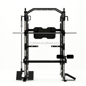 Vente chaude Gym <span class=keywords><strong>Fitness</strong></span> Equipment Multi Functional Smith Machine Station Power Racks Système de câbles Tout-en-un Demi-Cages Jungle - Product Image 2