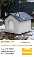 Maison pour animaux de compagnie luxueuse et moderne, chaude en hiver, étanche, avec tissu Oxford pour toutes les saisons