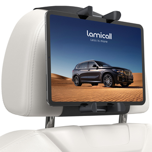 Support de tablette pliable <span class=keywords><strong>pour</strong></span> appuie-tête de voiture Lamicall STCH02, <span class=keywords><strong>pour</strong></span> siège arrière, gain de place, berceau rotatif à 360 degrés, <span class=keywords><strong>pour</strong></span> enfants, voyage - Product Image 1