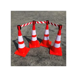 High quality reflective safety cones traffic warning signs soft and flexible durable traffic rubber cone topper