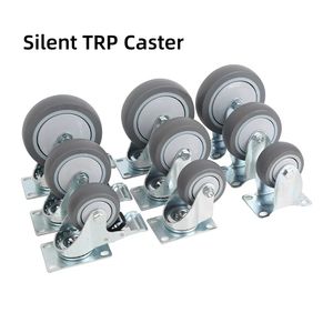 HS 75/100/125mm Industrial Solid Caster 3/4/5 Zoll Gummi rad - Product Image 6