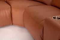 Canapé d'angle électrique en cuir inclinable, structure ergonomique moderne adaptée à la courbe du corps humain, télécommande, imperméable, réduit la pression sur le corps