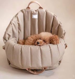 Passenger Striped Eco-Friendly Polyester Fashion Safety Pet <b>Dog</b> Carrying Booster <b>Seat</b> Carrying Bag Factory Wholesale - Product Image 1