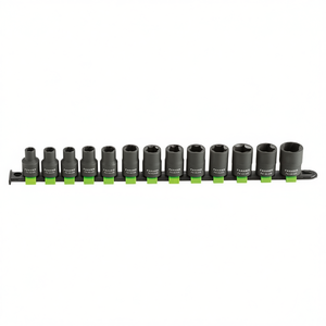 Fasano Socket <b>Set</b> 13 <b>Pc</b> Metric 6 Point Deep Impact Sockets For Automotive Repair - Product Image 2