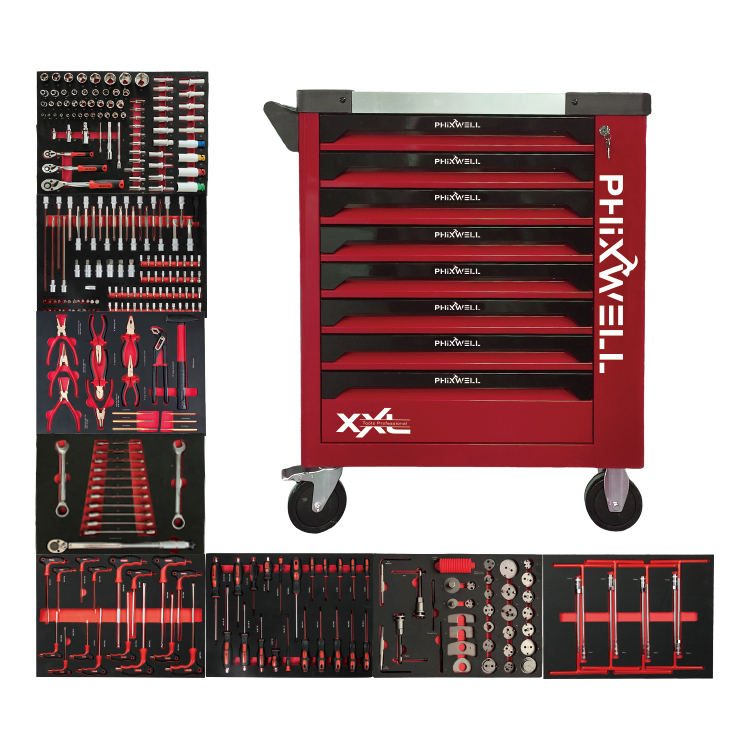PHIXWELL Garage 8 Drawer Tool Cabinet - Heavy Duty & Customizable