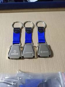 Legierung Flugzeugs chnalle Schlüssel bund <span class=keywords><strong>Airline</strong></span> Flugzeug Sicherheits gurt Schnalle Schlüssel bund Mit Laser Logo Blister Verpackung - Product Image 4