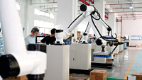 Brazo Robótico Colaborativo Industrial para Paletización, Programación Flexible para Apilamiento Automático de Cajas, Logística de Almacenes de Comercio Electrónico