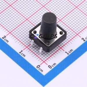 TS015-CBW1FH13.5 Tactile Switch Through hole-4P,12x12mm Switch Single Pole Single Throw Round Button 2.5N Through Hole - Product Image 1