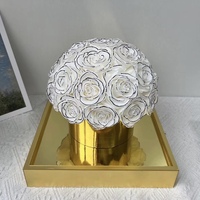 Lovebay Rosas Eternas Roses immortelles en forme de dôme en acrylique longue durée de vie éternelle vraies Roses fleurs conservées pour cadeau de fête des mères