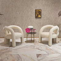Chaise de dressing ronde blanche moderne de luxe, fabrication sur mesure OEM/ODM Yicheng pour salon, chambre et villa