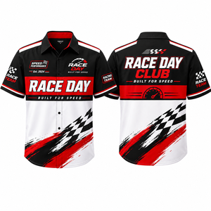 Chemise d'équipe de course personnalisée avec nom et logo, uniforme de travail pour équipe de box, vêtement de sport à boutons - Product Image 4