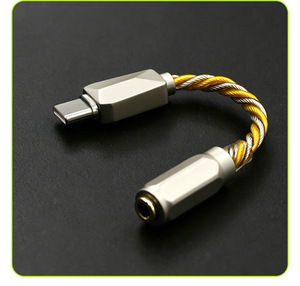 32-битный 384 кГц короткий посеребренный медный DAC-чипсет Type-C на 3,5 мм: Hi-Fi аудиоадаптер для компьютера и колонок - Product Image 6
