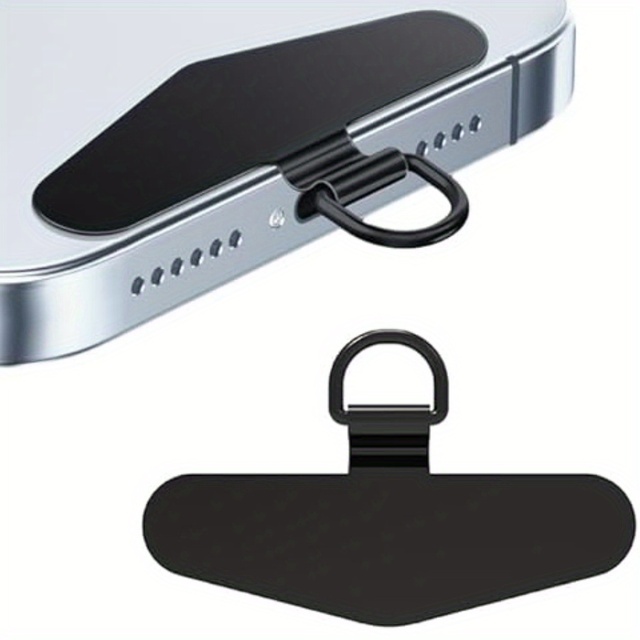 Phone Lanyard Connector Flexible Aluminum Alloy Clip Non-Adhesive Ultra-Thin Mobile Accessory Replacement for Wrist Strap Card