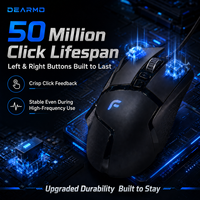 Mouse Gaming Optik Ergonomis Berkabel F35 USB LED 6 Tombol Dapat Diprogram Dapat Diisi Ulang untuk Tangan Kanan untuk Laptop/Desktop Gaming