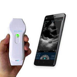 Fácil de llevar y operar, de mano y USB Wifi, matriz lineal y en fase, sonda de ultrasonido veterinaria Doppler a color inalámbrica CU100 - Product Image 1