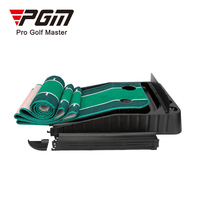 PGM TL019 Schwarze Kunststoffrahmen Indoor Putting Green Golfmatte mit Ballrücklauf-Teppich