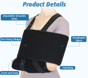 جيد التهوية ، معطل الكتف قابل للتعديل للكسر ، حزام حزام حزام حزام ثابت للكوع والذراع والتوابل - Product Image 6