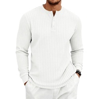 2026 Style Américain 230g Tricoté Épais Homme Polyester/Spandex Extensible Rétro Uni Décontracté Coupe Ample Manches Longues