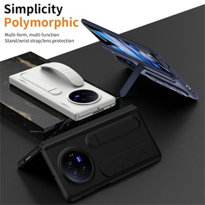 Custodia Protettiva Completa con Supporto Elastico a Cerniera per vivo <span class=keywords><strong>X</strong></span> Fold <span class=keywords><strong>5</strong></span> / <span class=keywords><strong>X</strong></span> Fold 3 Pro <span class=keywords><strong>X</strong></span> Fold 2 con Vetro Temperato e Cover Pieghevole - Product Image 4