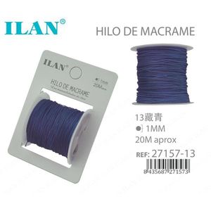 Filo per Macramè ILAN 1mm 20M Blu per Artigianato e Progetti Fai-da-Te - Product Image 1