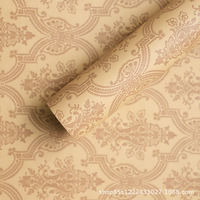 Papier d'emballage floral vintage de style baroque rétro, feuilles imprimées de bouquets de fleurs pour fleuristes, emballage cadeau en gros