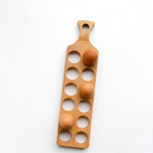 Portable Rustic Wooden <b>Egg</b> Holder & Tray for Kitchen Refrigerator Countertop Display and <b>Storage</b> Eco Friendly Multipurpose Tray - Product Image 1