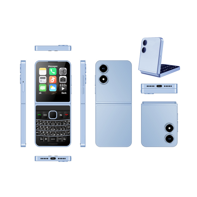Pocket2 AI Keypad Mobile Phone 48MB 128MB 1000mAh Feature Phone Flip Phone for Calls and Text